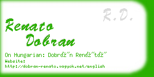 renato dobran business card